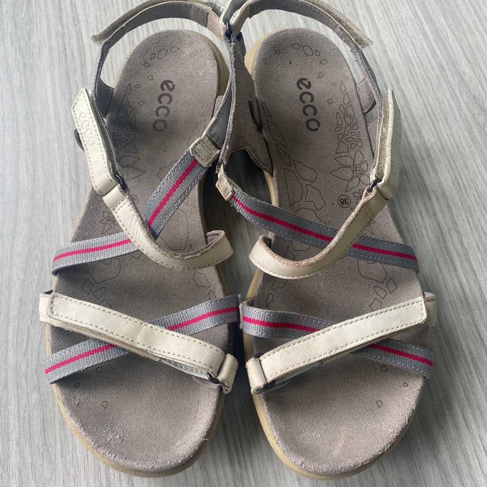 ECCO Sandals - Beige and Pink
